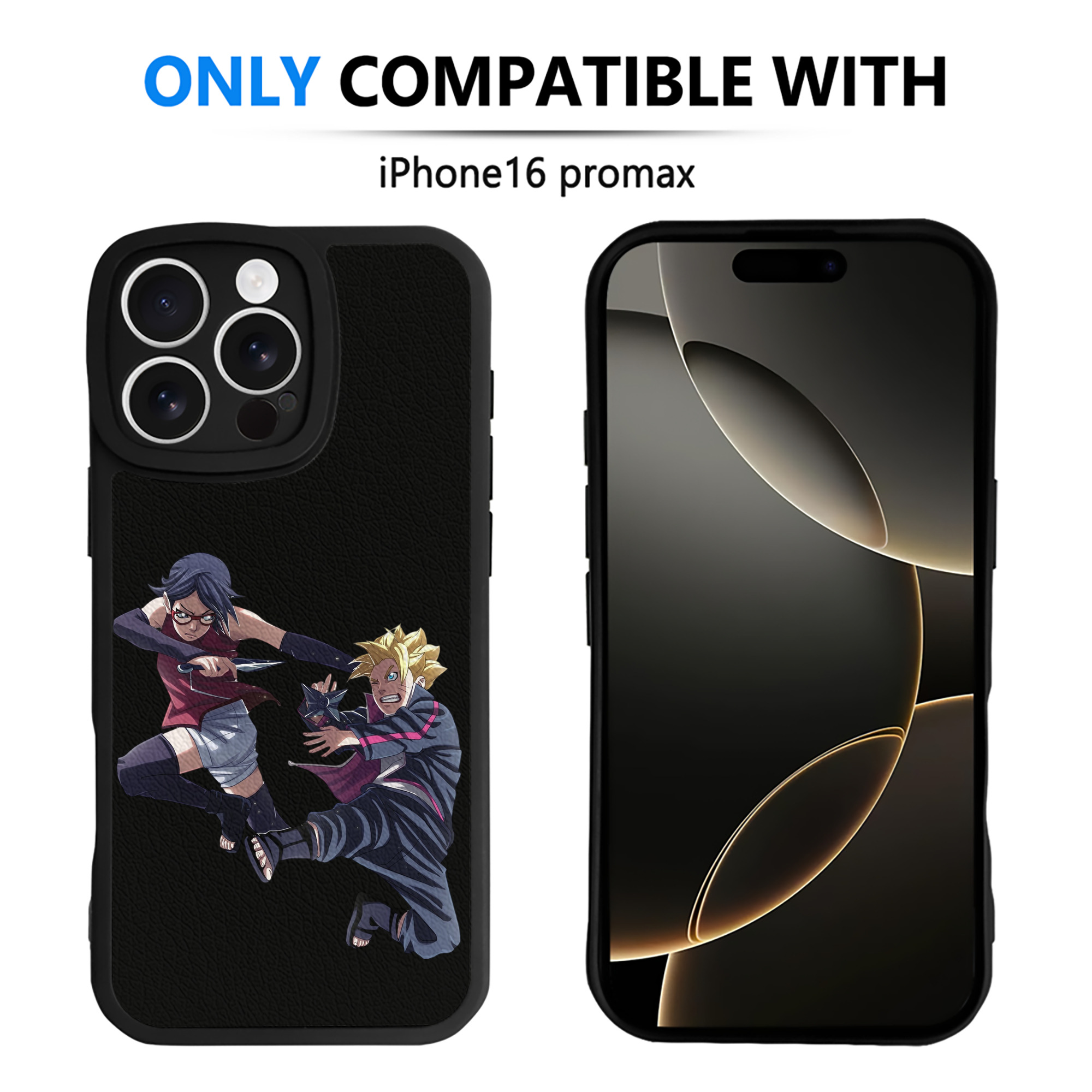 （画像用） NARUTO -ナルト- うちは サラダ Uchiha Sarada 【iPhone 16シリーズ対応】シリコンスマホケース（レザー調） 材質：シリコン